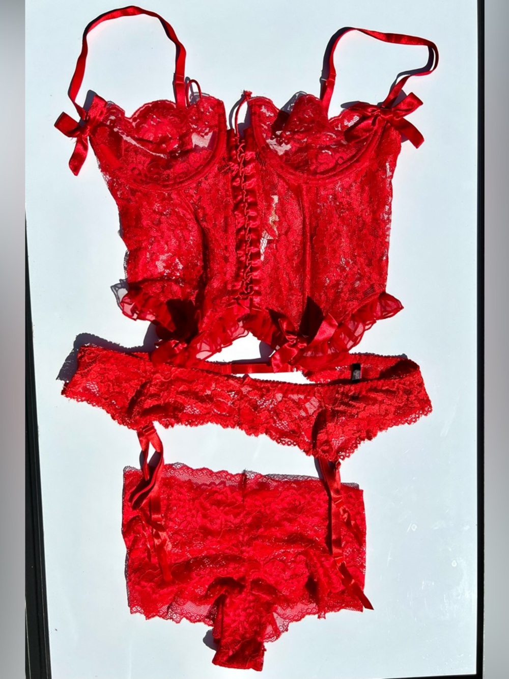 Victoria’s Secret Vintage 80s 90s Lace Bustier Corset Top Camisole 36 C